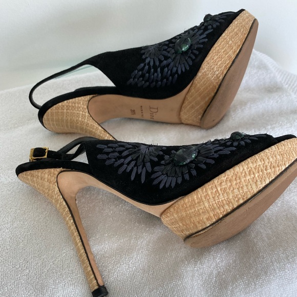 Christian Dior Stunning Open Toe Slingbacks 9.5 - Picture 2 of 8